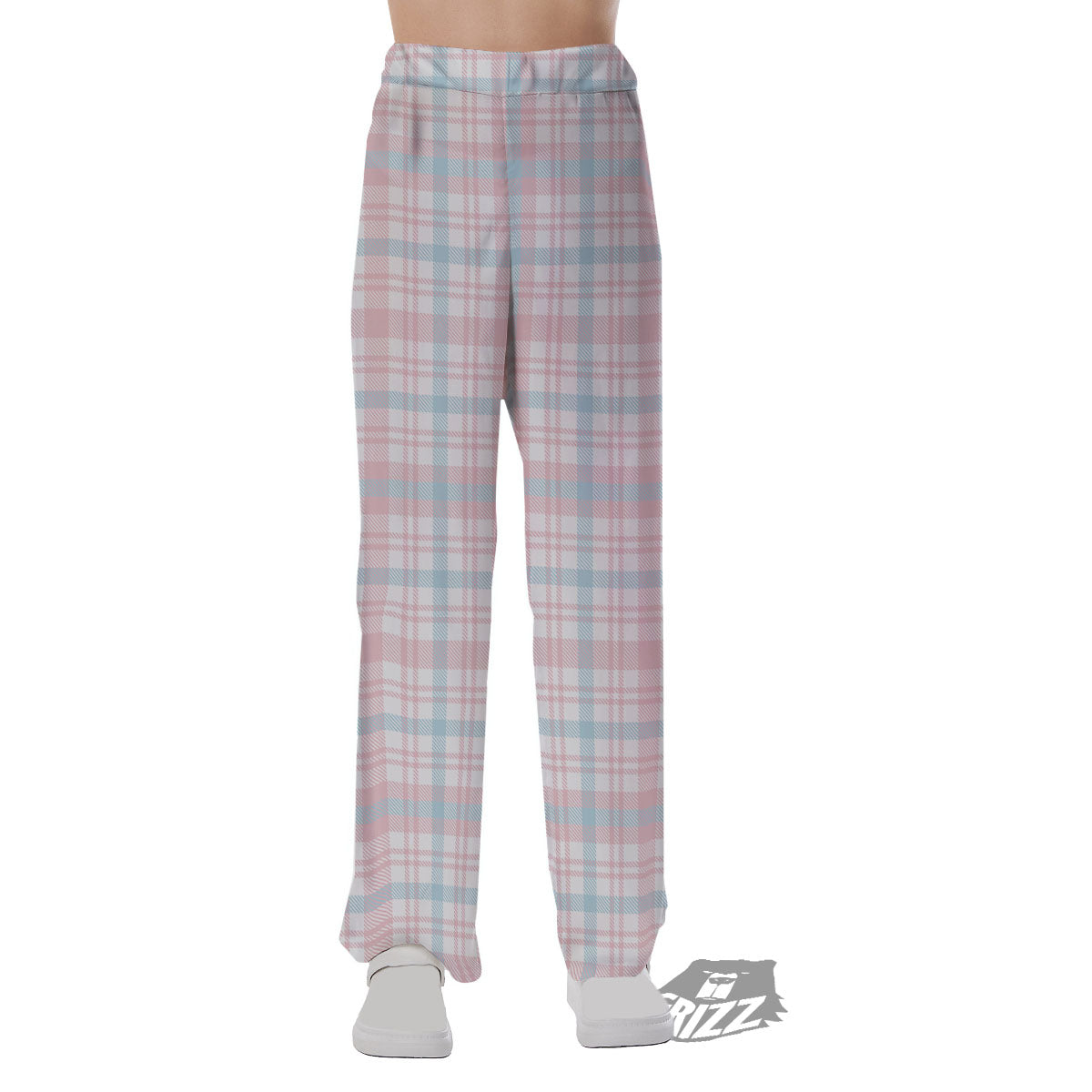 Madras Pastel Print Pattern Pajama Pants-grizzshop