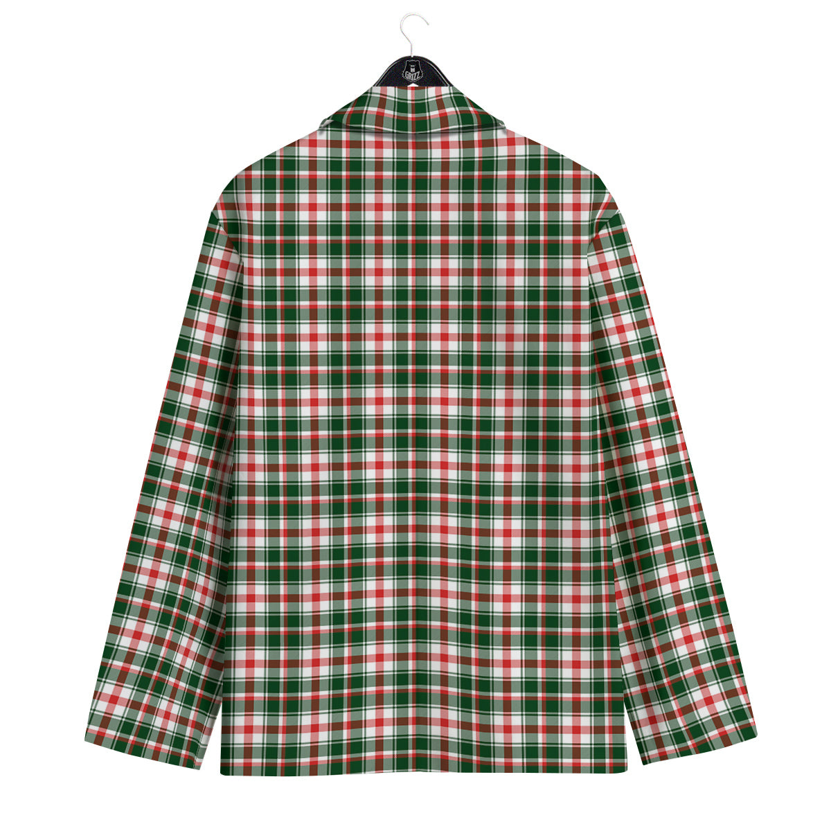Madras Plaid Christmas Print Men's Sport Coat-grizzshop