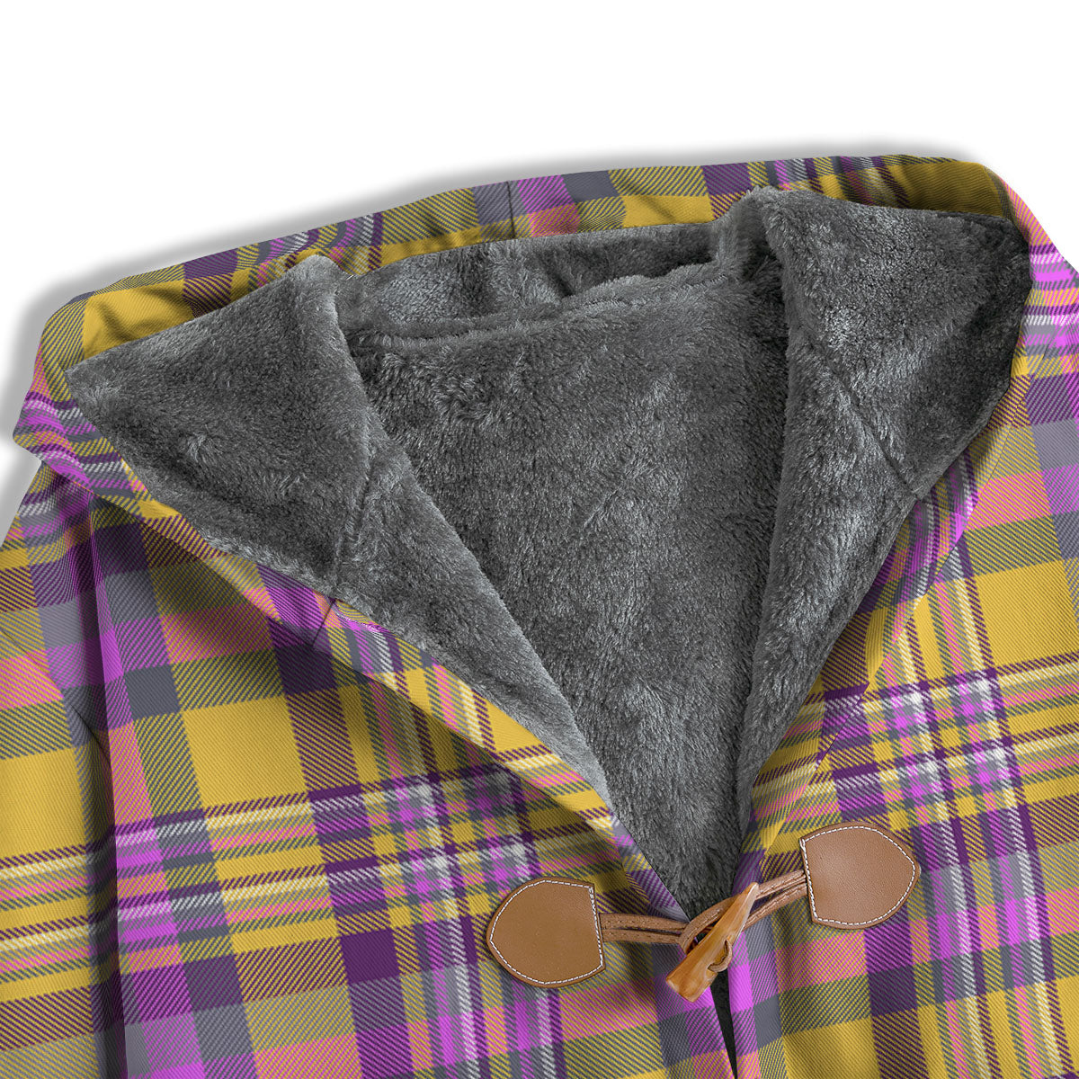 Madras Plaid Orange And Purple Print Pattern Men's Windbreaker Jacket-grizzshop