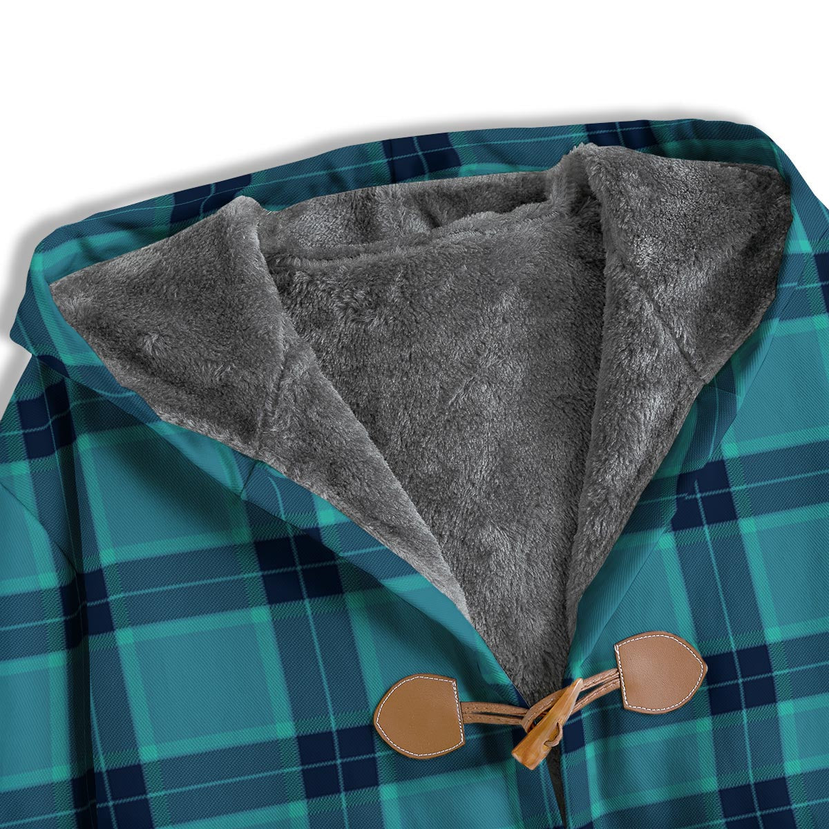 Madras Teal Print Pattern Men's Windbreaker Jacket-grizzshop