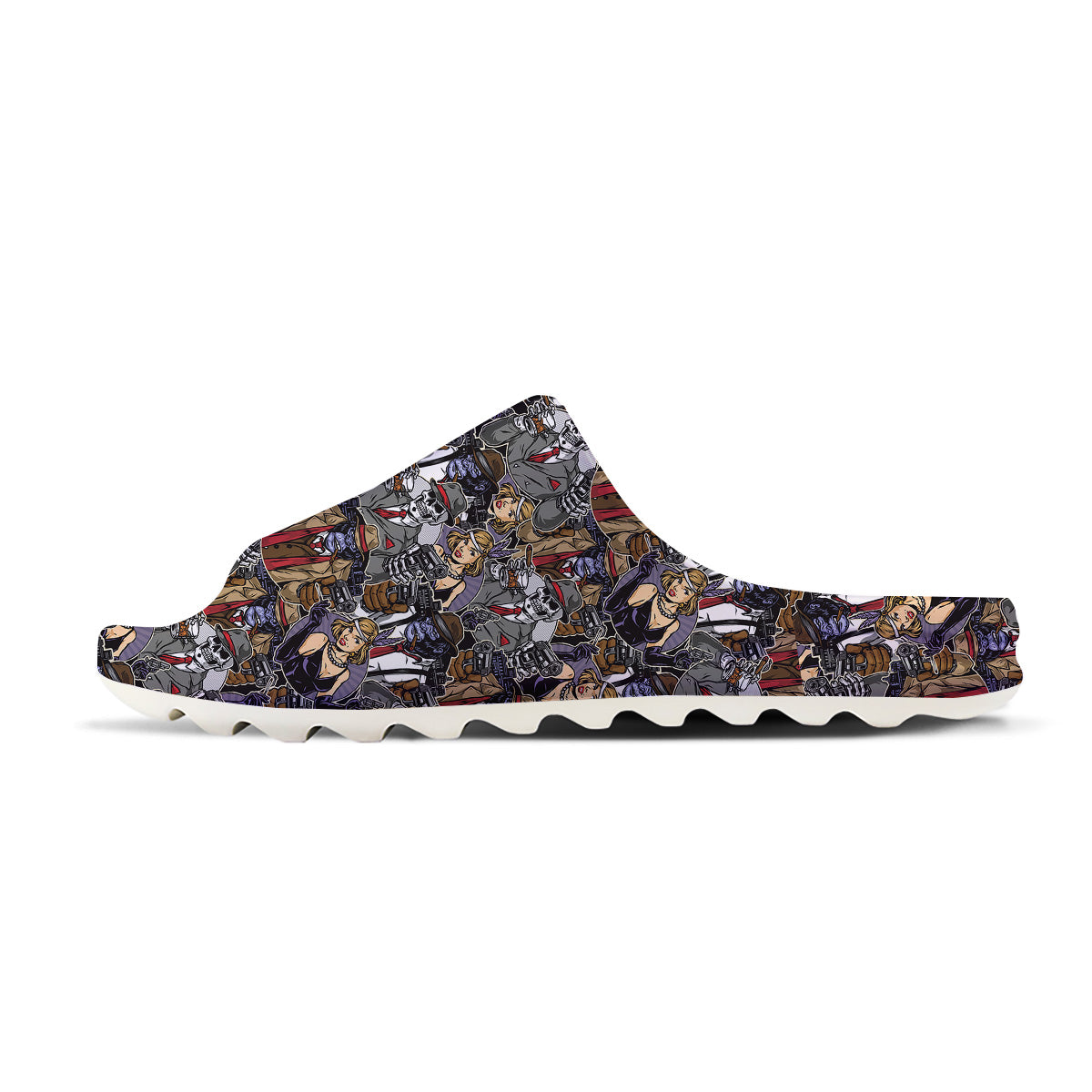 Mafia And Gangsters Print Pattern Sandals-grizzshop