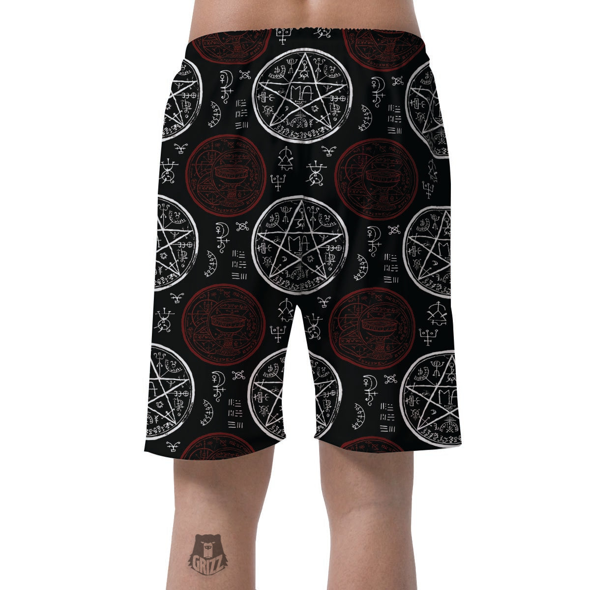 Magic Pentagram Gothic Witch Men's Shorts-grizzshop