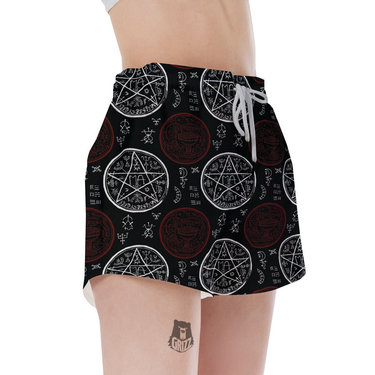 Magic Pentagram Gothic Witch Women's Shorts-grizzshop