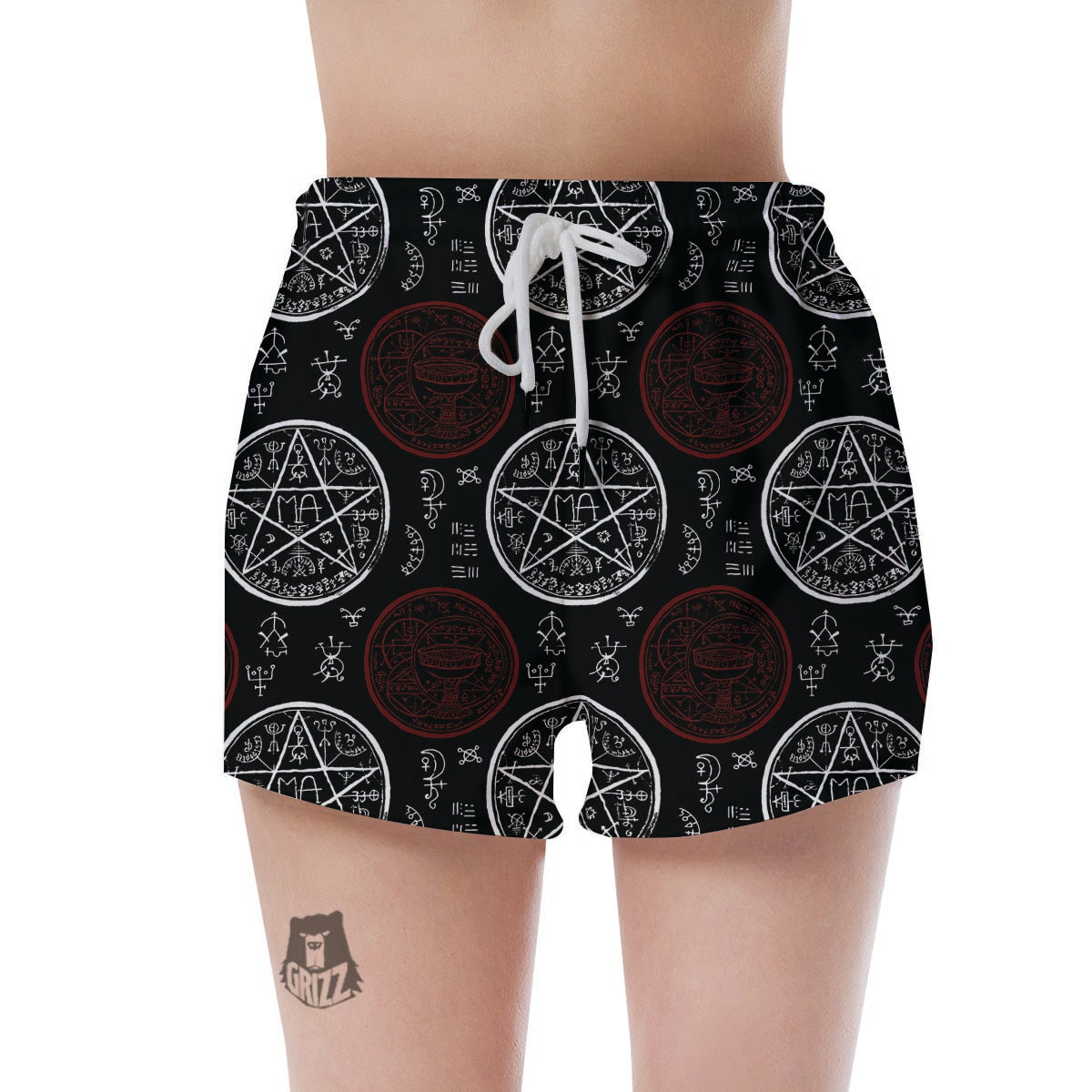Magic Pentagram Gothic Witch Women's Shorts-grizzshop