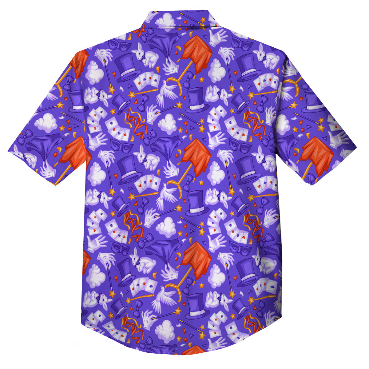 Magician Purple Show Print Pattern Button Up Shirt-grizzshop