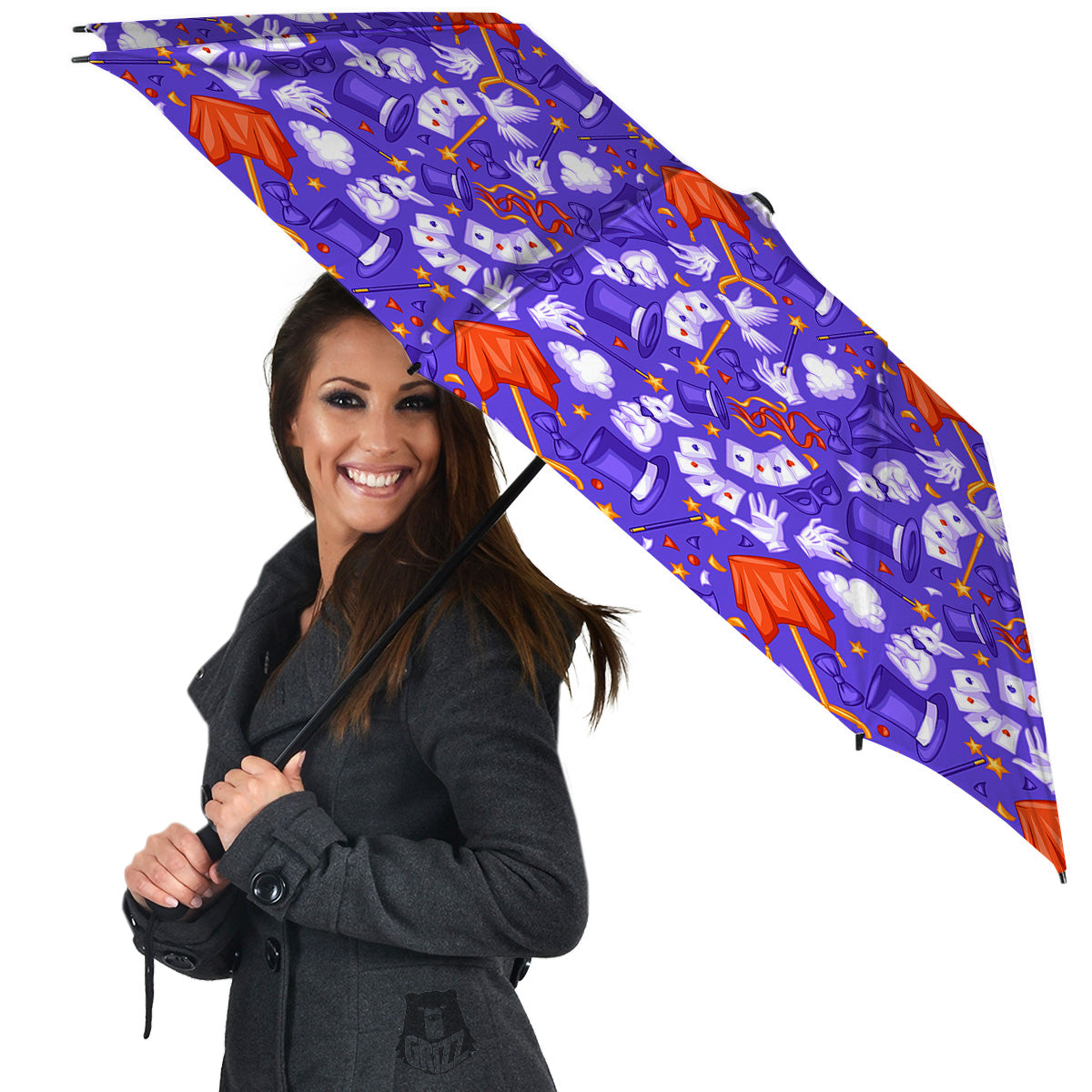 Magician Purple Show Print Pattern Umbrella-grizzshop