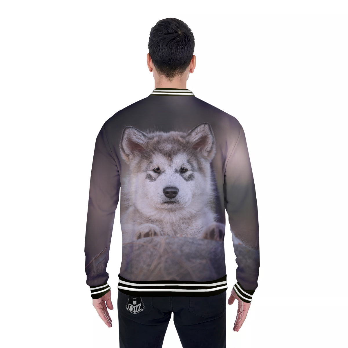 Malamute Alaskan Cute Print Baseball Jacket-grizzshop