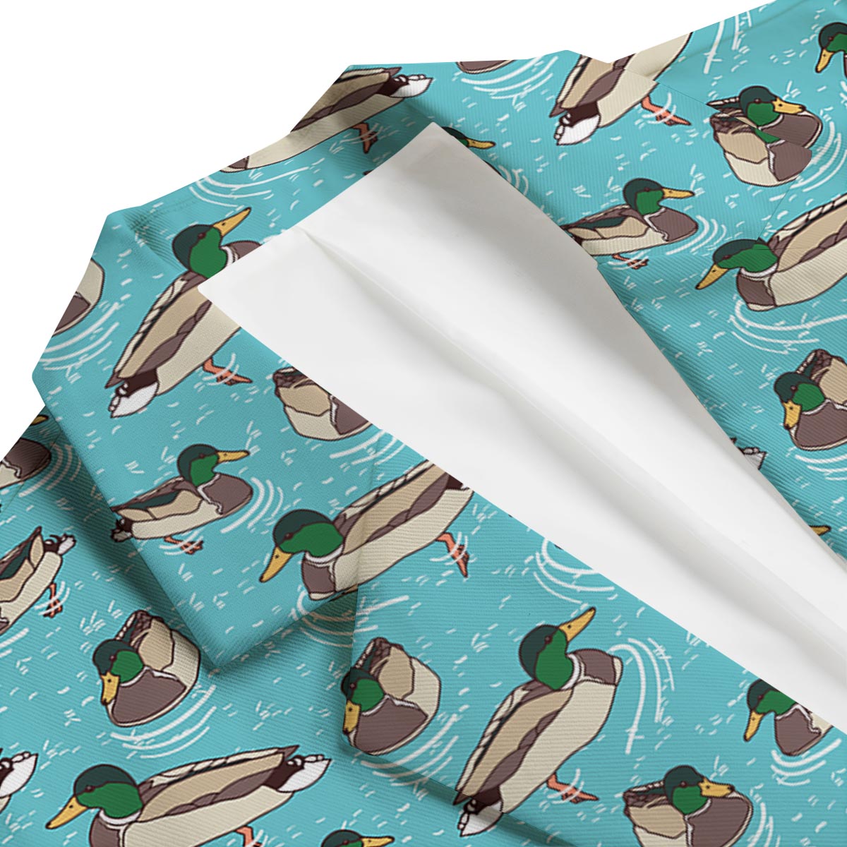 Mallard Duck Pattern Print Men's Blazer-grizzshop