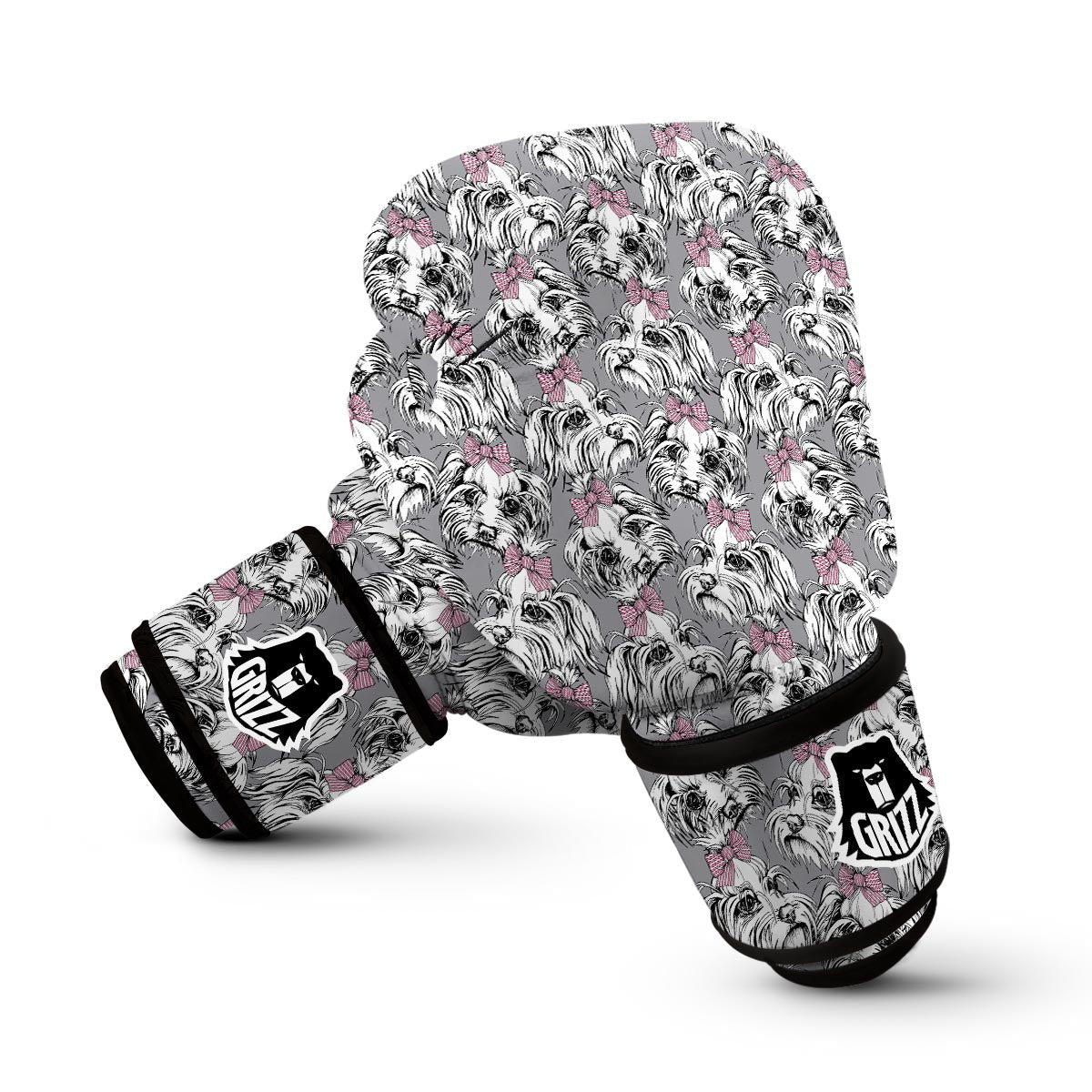 Maltese Puppy Dog Pattern Print Boxing Gloves-grizzshop
