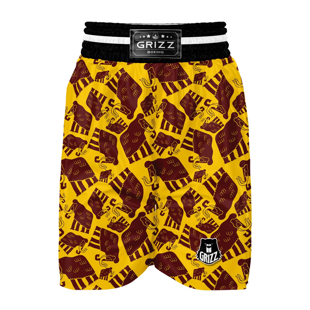 Mammoth Pattern Print Boxing Shorts-grizzshop