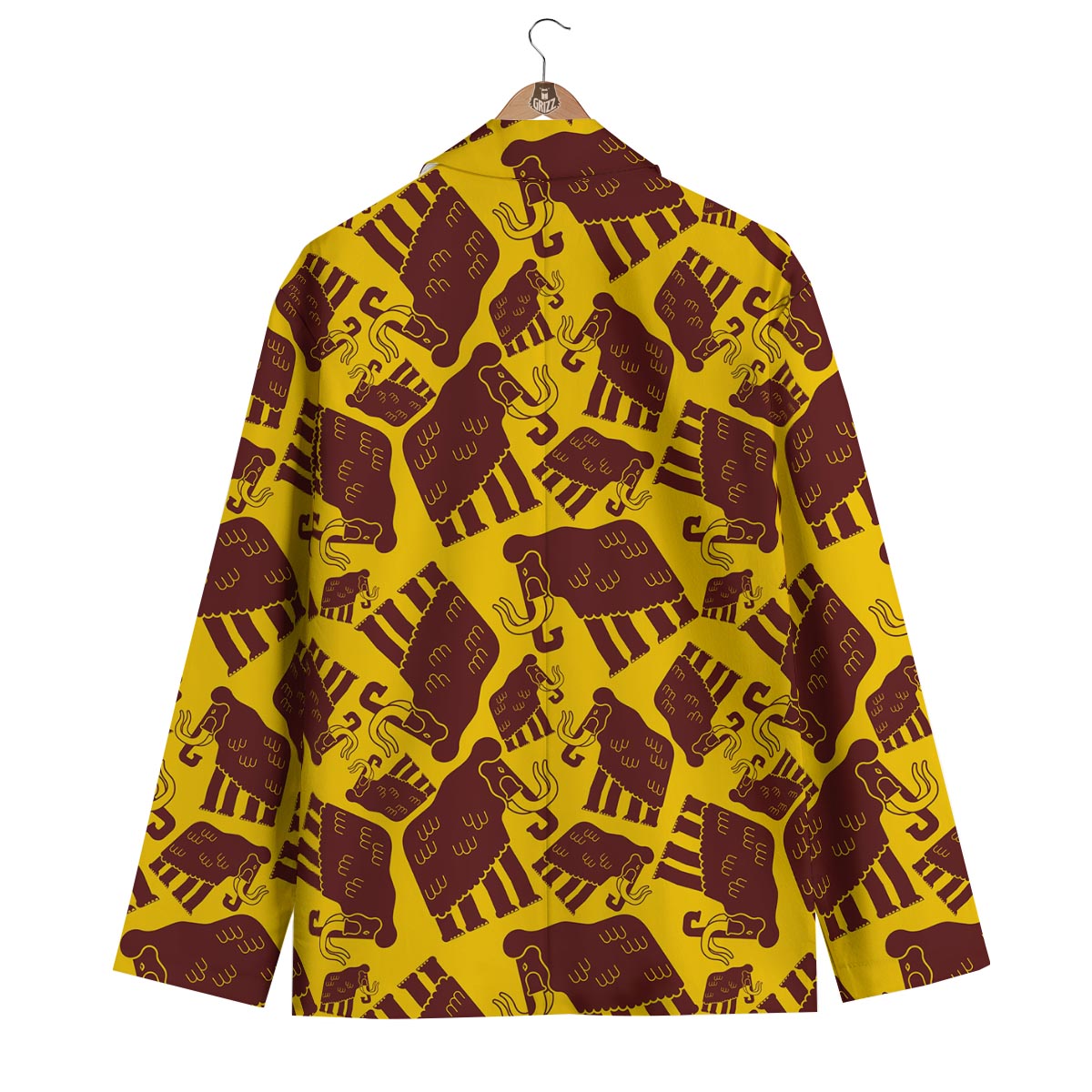 Mammoth Pattern Print Men's Blazer-grizzshop