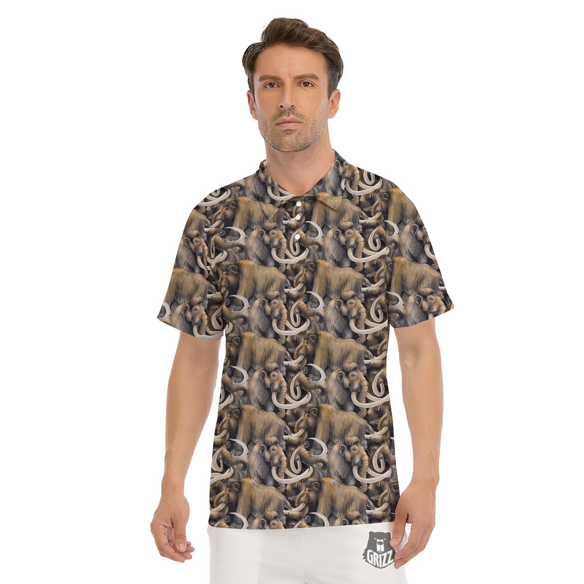 Abstract Wavy Men's Golf Shirts