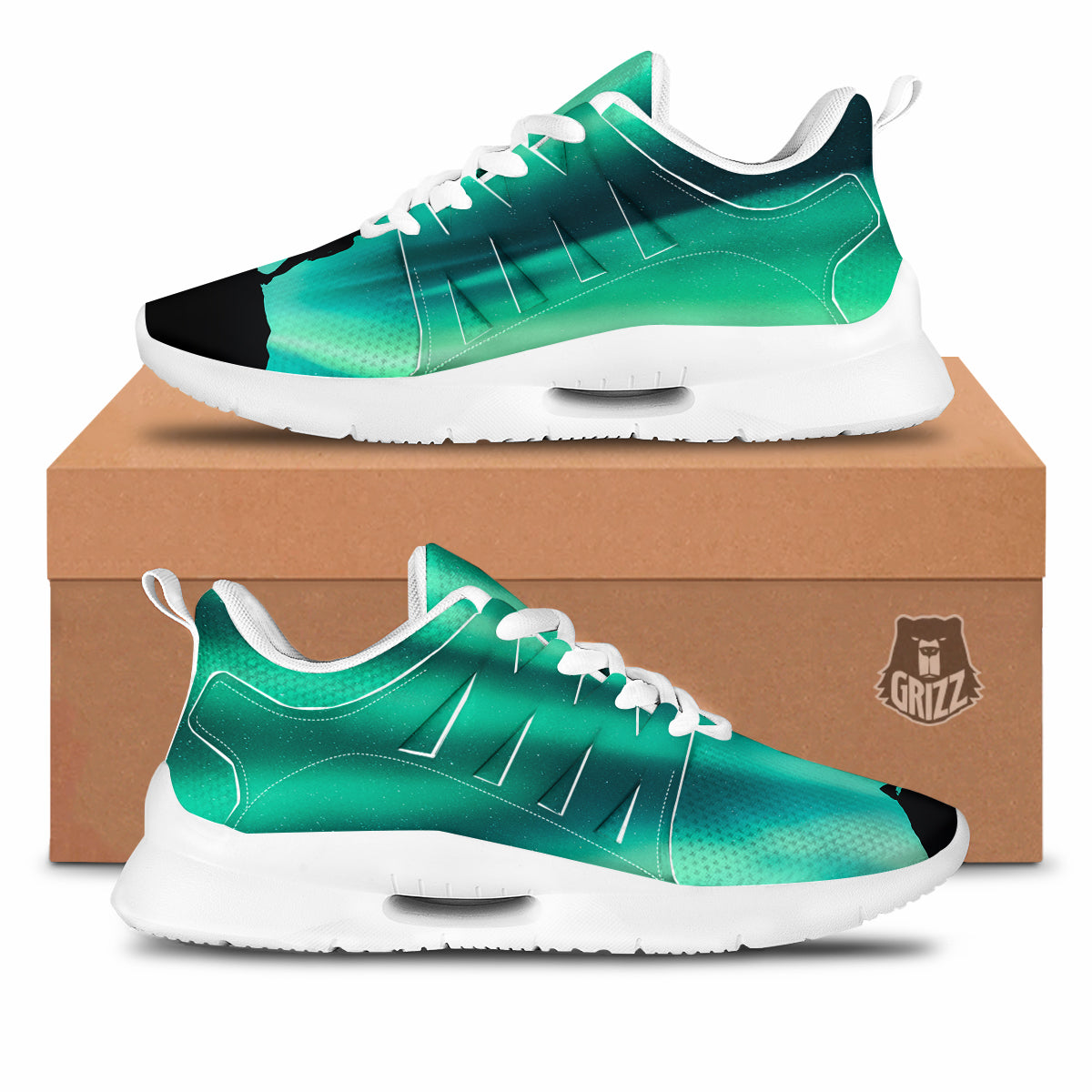 Man Making Marriage With Northern Lights Print Tennis Shoes-grizzshop