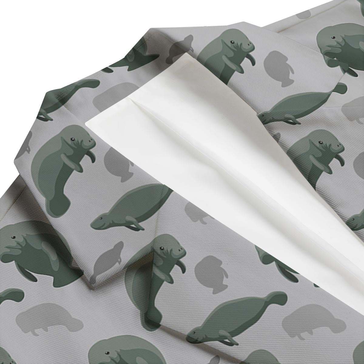 Manatee Print Pattern Men's Blazer-grizzshop