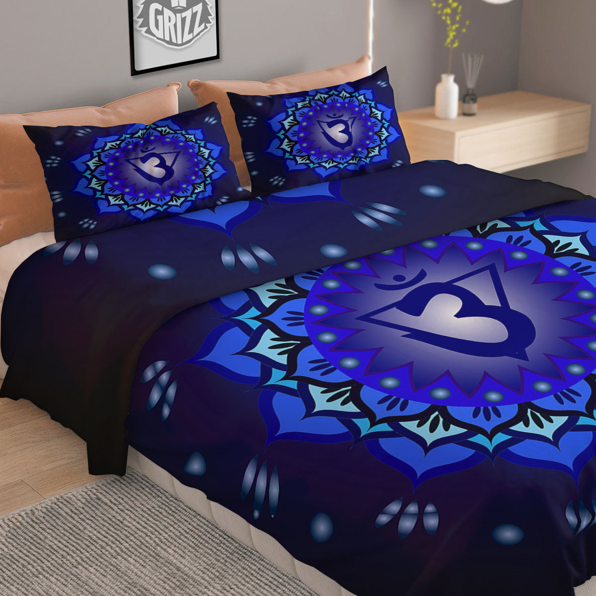 Mandala Ajna Chakra Print Duvet Cover Bedding Set