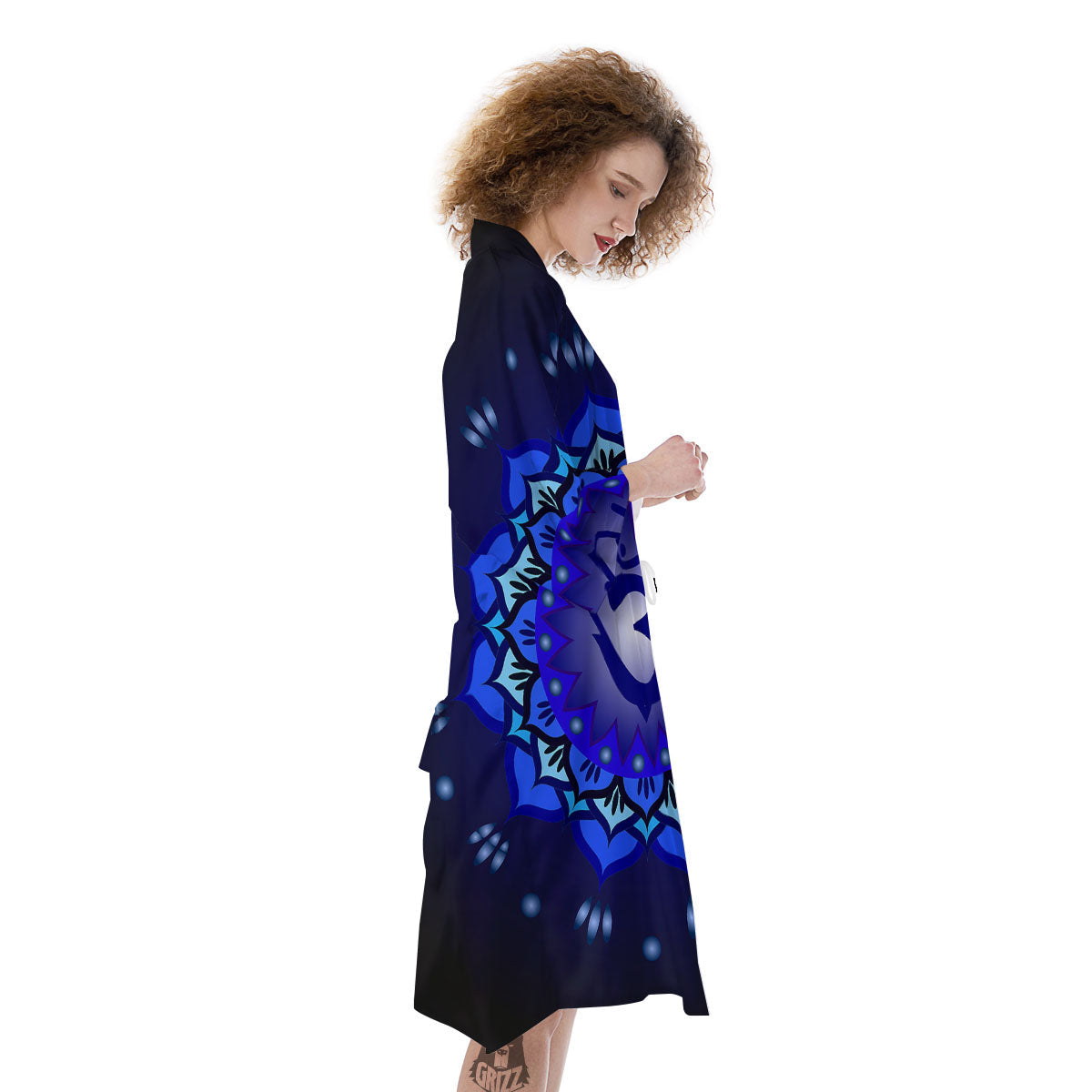 Mandala Ajna Chakra Print Kimono-grizzshop