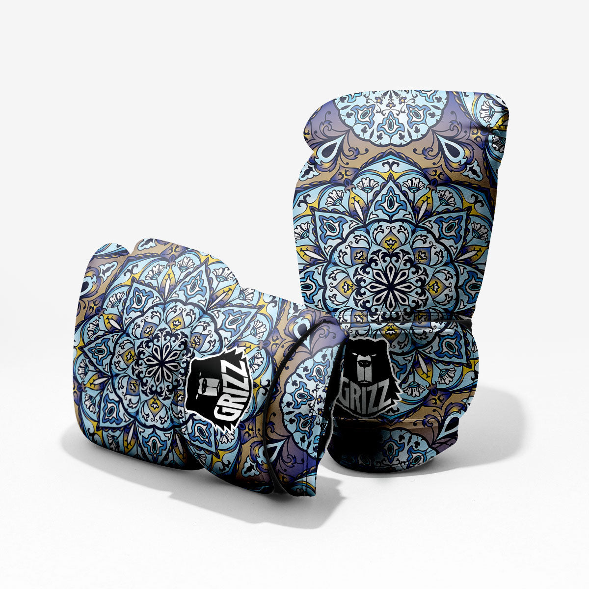 Flower Mandala Purple Print Boxing Gloves