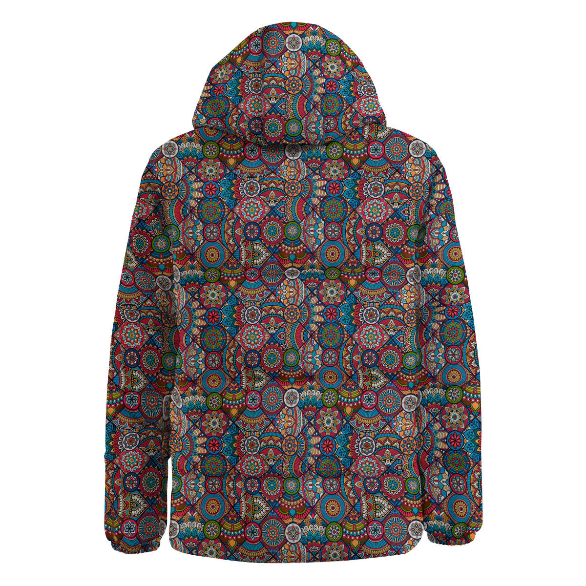 Mandala Bohemian Colorful Print Pattern Down Jacket-grizzshop