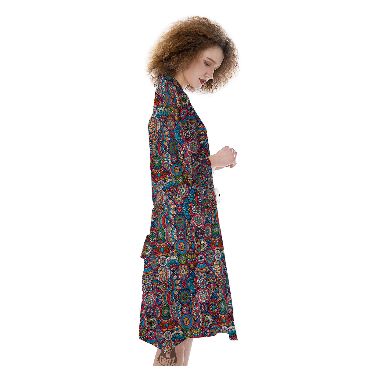 Mandala Bohemian Colorful Print Pattern Kimono-grizzshop