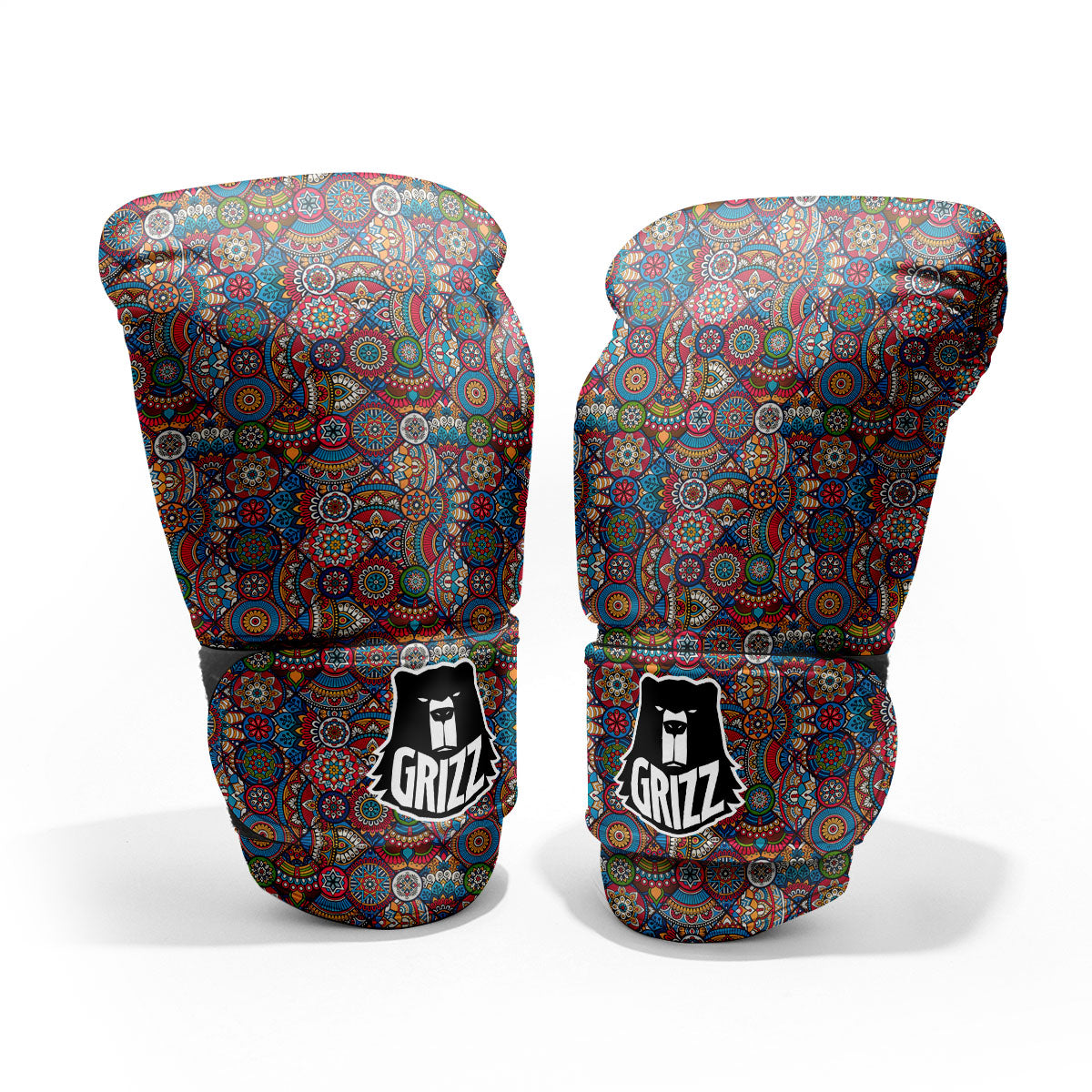 Mandala Bohemian Colorful Print Pattern Pro Boxing Glove