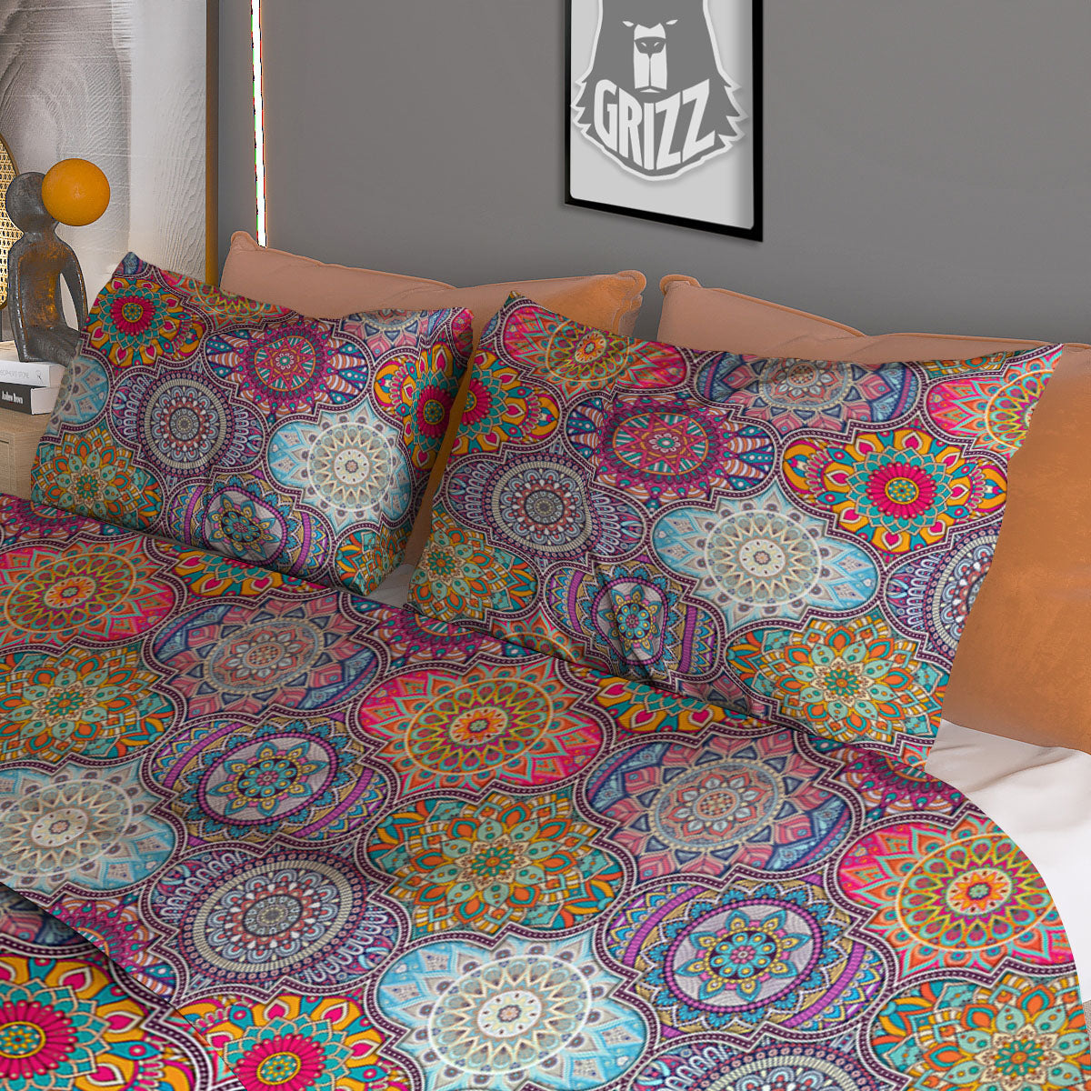 Lacrosse Doodle Print Pattern Duvet Cover Bedding Set