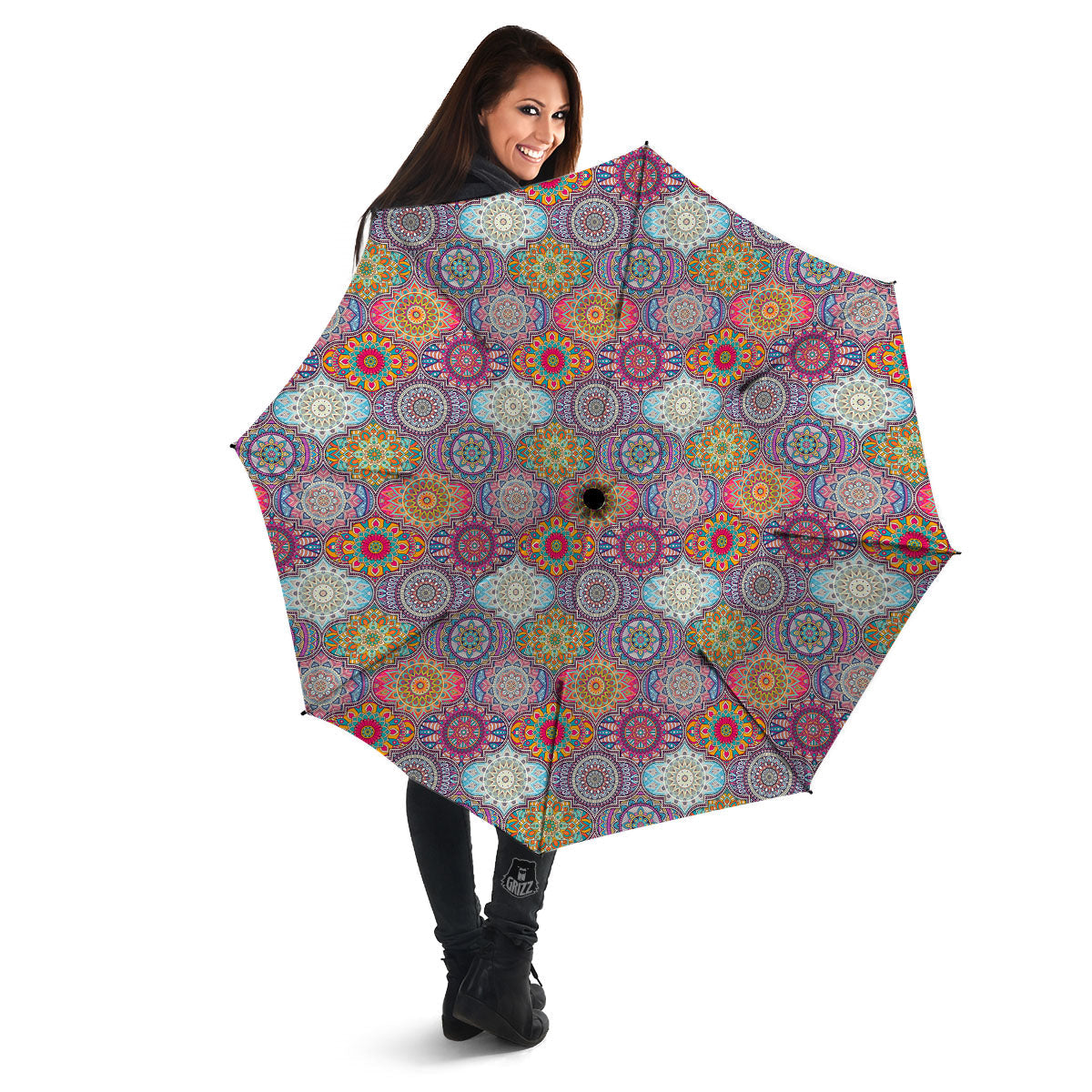 Mandala Bohemian Indian Print Pattern Umbrella-grizzshop