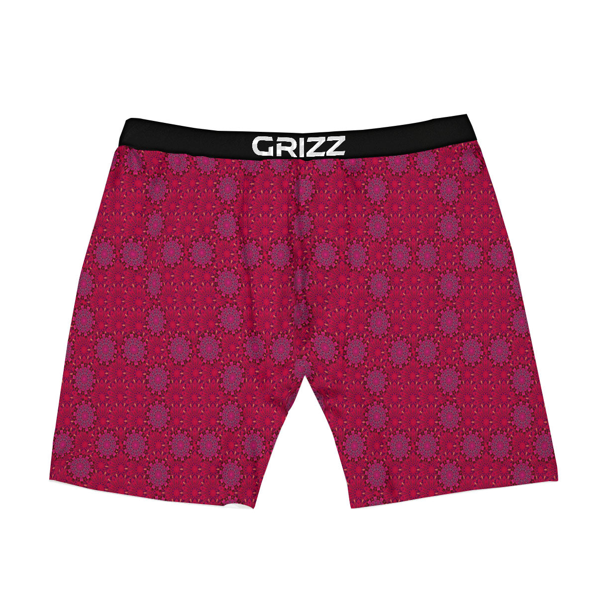 Mandala Bohemian Magenta Print Pattern Boxer Briefs-grizzshop