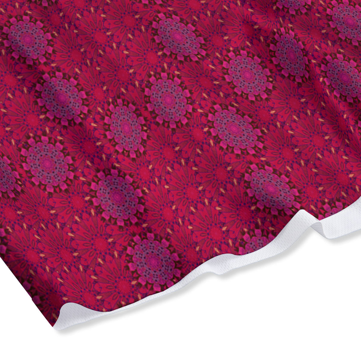 Mandala Bohemian Magenta Print Pattern Mesh Shorts