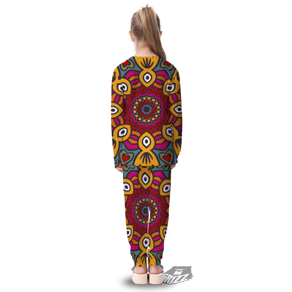 Mandala Bohemian Native Print Pattern Kid's Pajamas-grizzshop