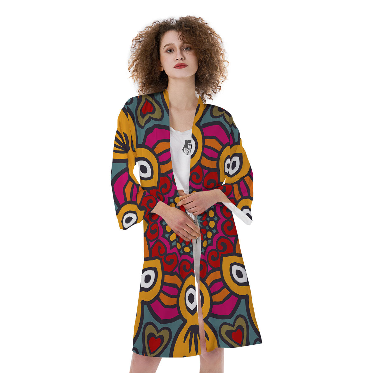 Mandala Bohemian Native Print Pattern Kimono-grizzshop