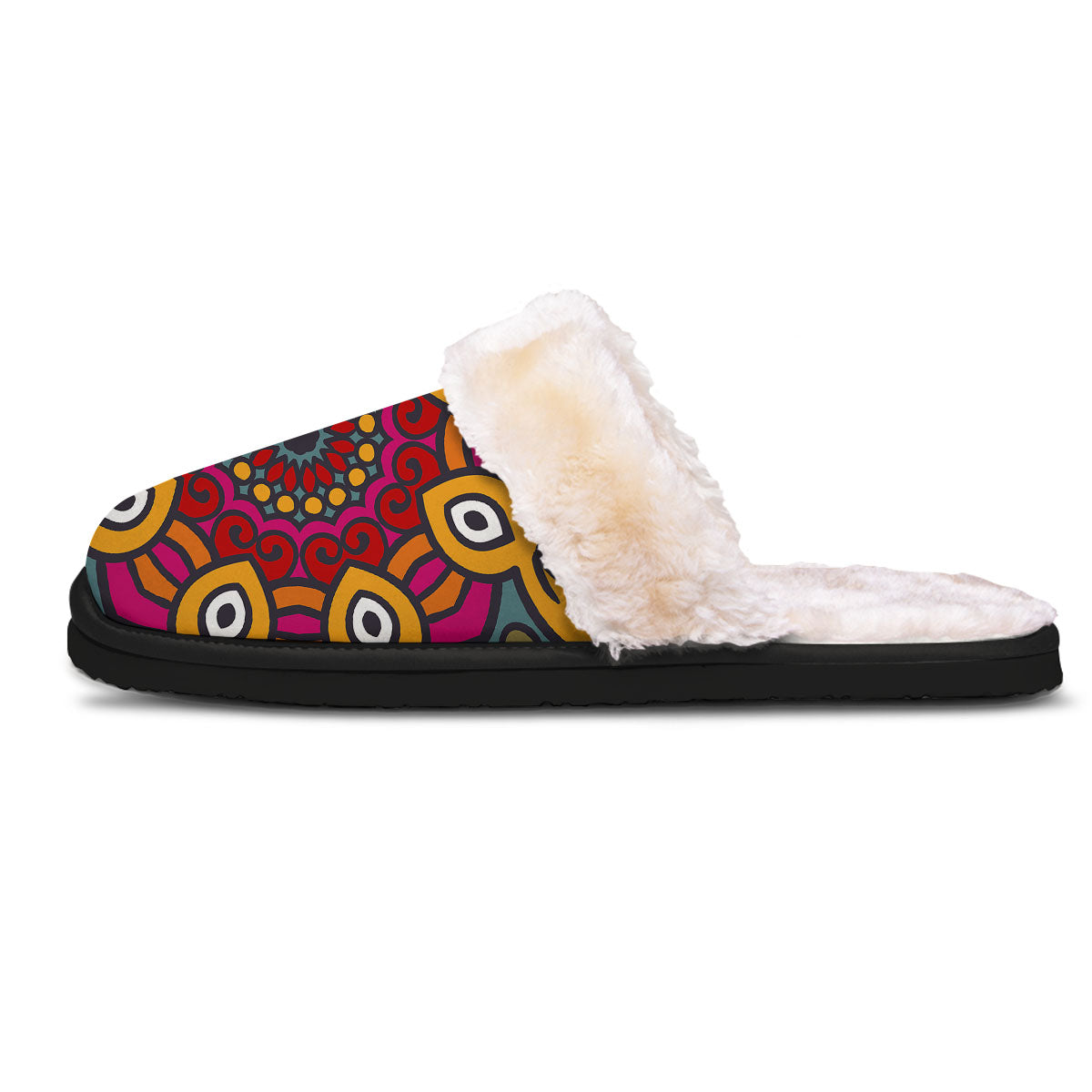 Mandala Bohemian Native Print Pattern Slippers-grizzshop