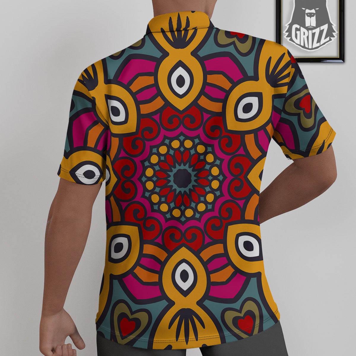 Mandala Bohemian Native Print Pattern Untucked Shirts-grizzshop