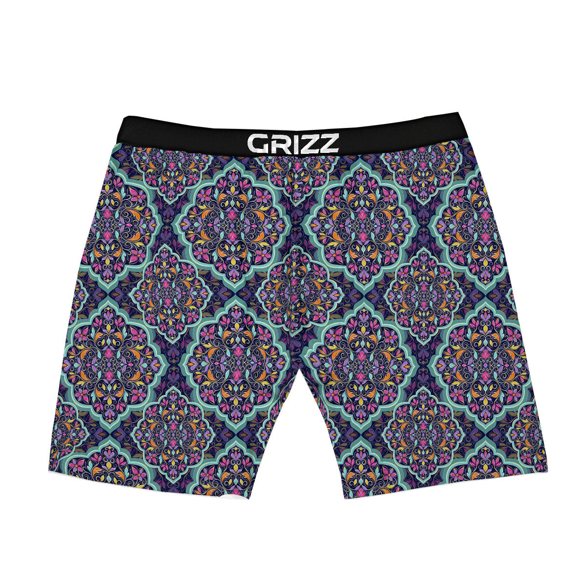 Mandala Bohemian Purple Print Pattern Boxer Briefs-grizzshop