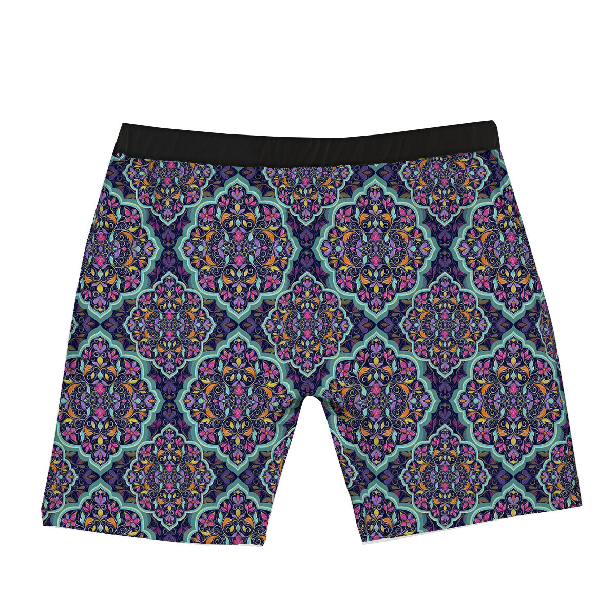Mandala Bohemian Purple Print Pattern Boxer Briefs-grizzshop