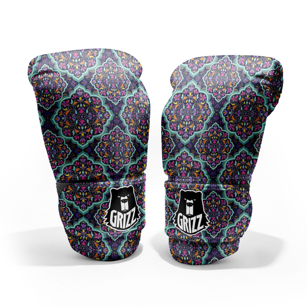 Mandala Bohemian Purple Print Pattern Pro Boxing Glove