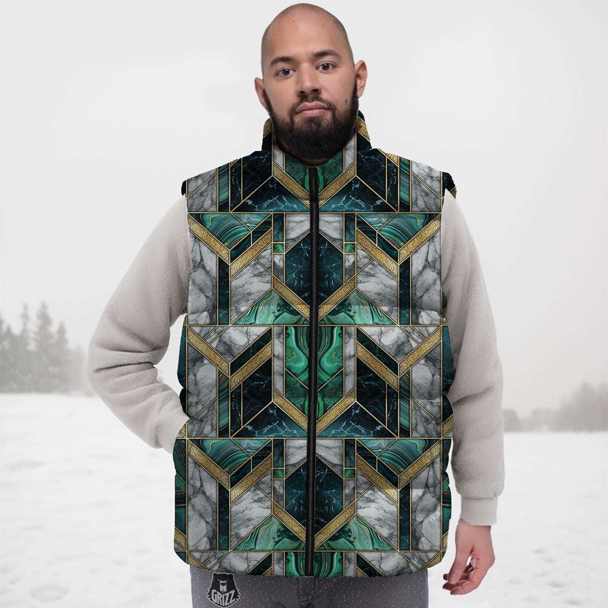 Mandala Boho Bohemian Pattern Print Down Vest