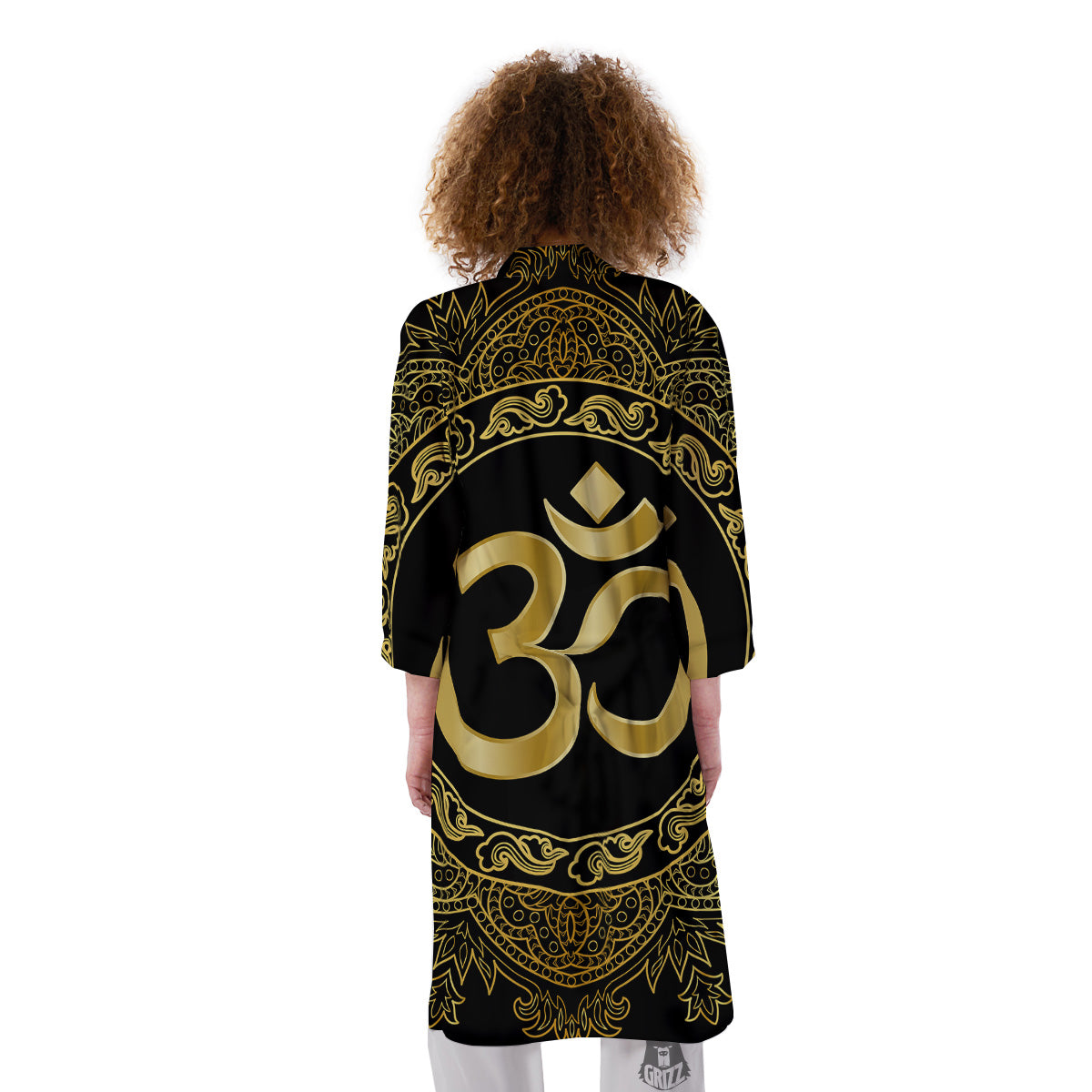 Mandala Boho Om Print Kimono-grizzshop