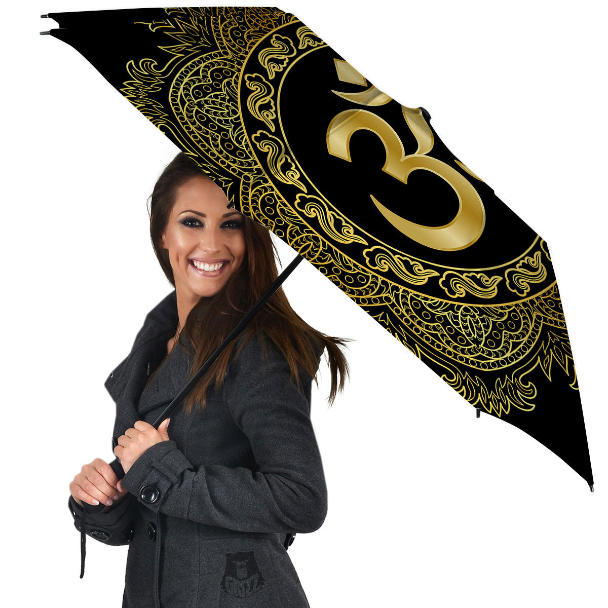 Mandala Boho Om Print Umbrella-grizzshop