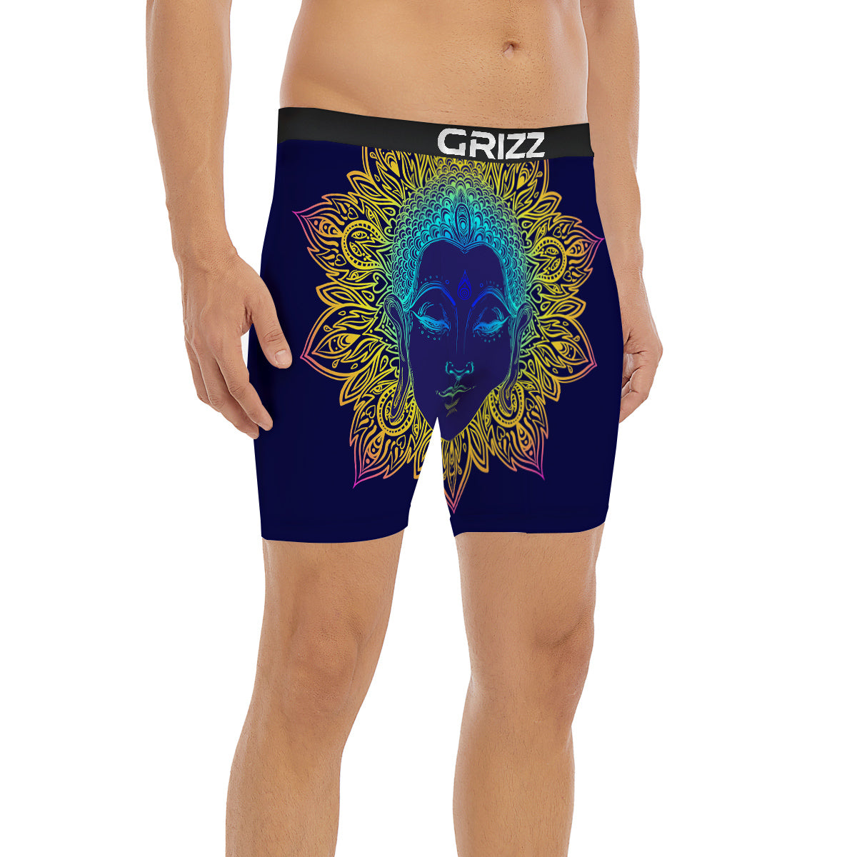 Mandala Buddha Colorful Print Boxer Briefs-grizzshop