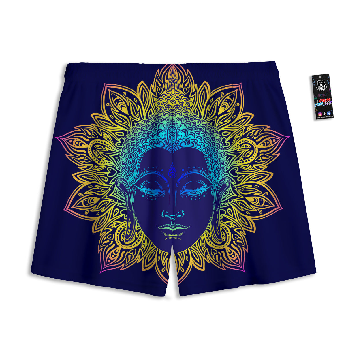 Ladybug Zigzag Green Pattern Mesh Shorts