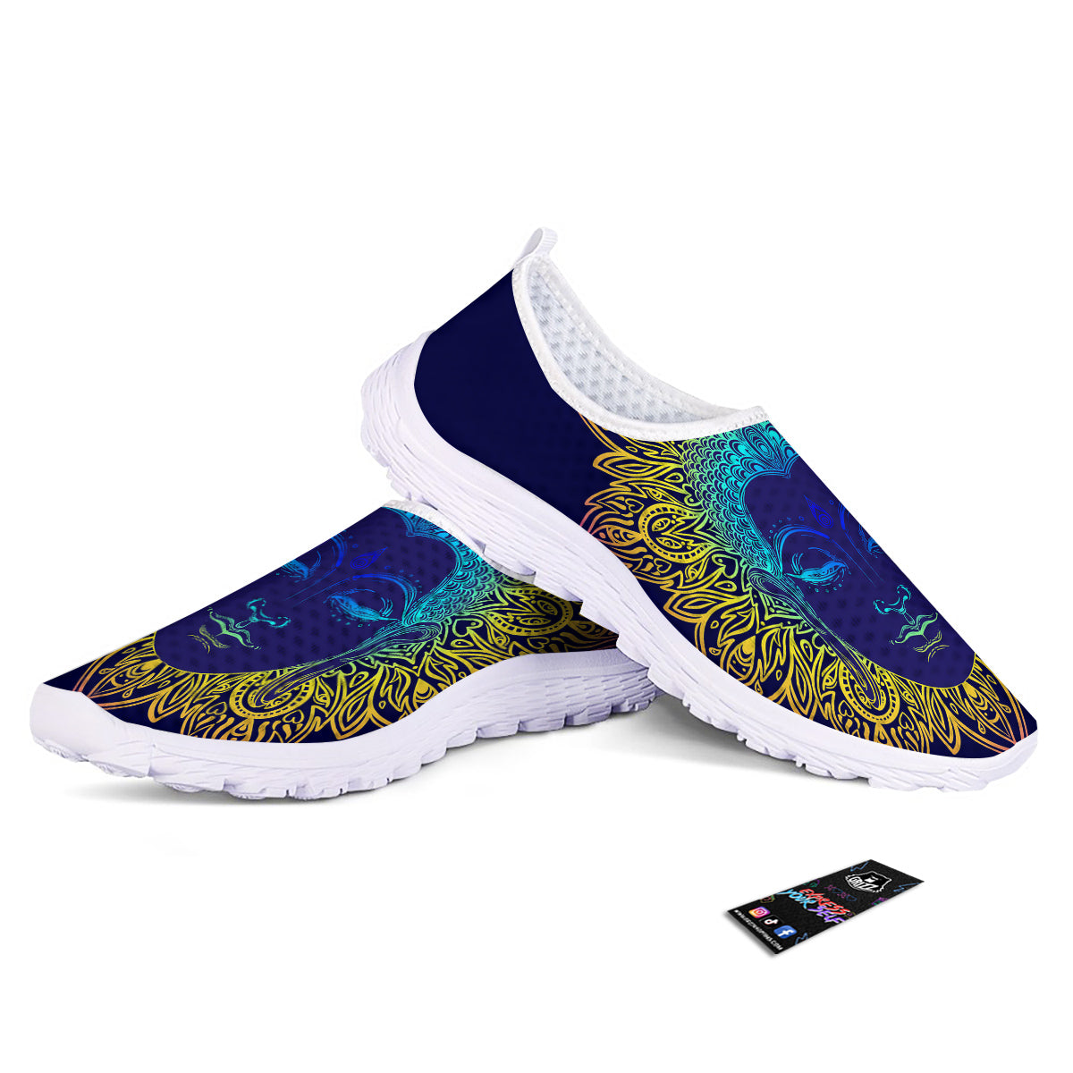 Mandala Buddha Colorful Print Nurse Shoes-grizzshop