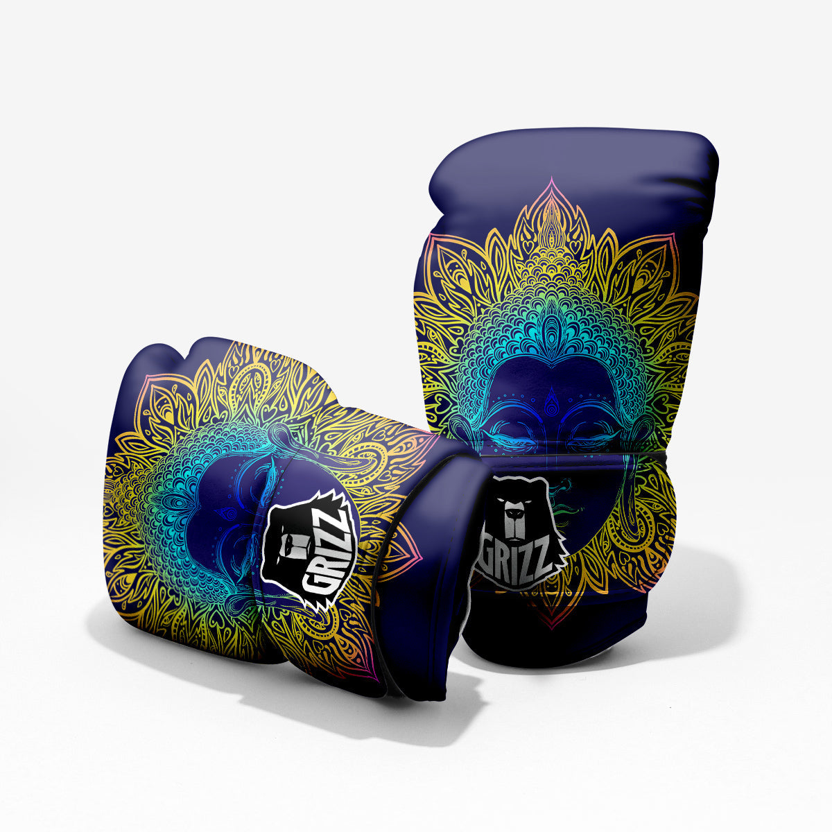 Mandala Buddha Colorful Print Pro Boxing Glove