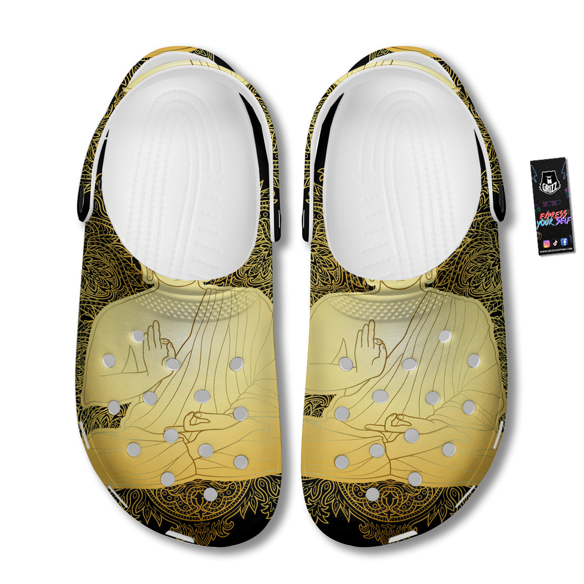 Mandala Buddha Statue Print Clog-grizzshop