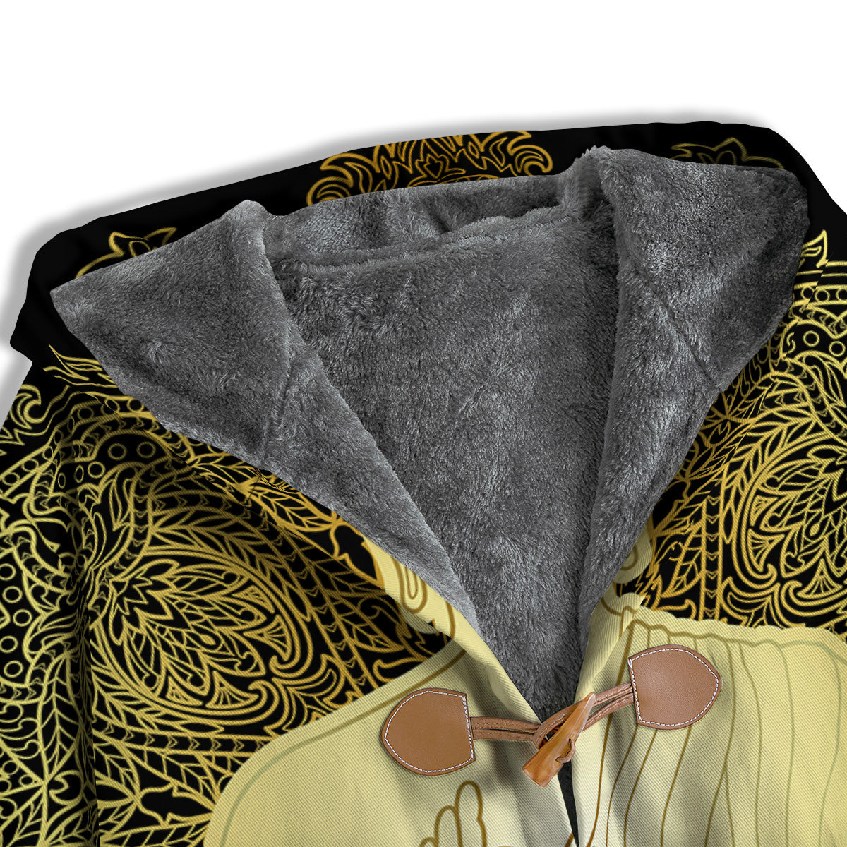 Mandala Buddha Statue Print Men's Windbreaker Jacket-grizzshop