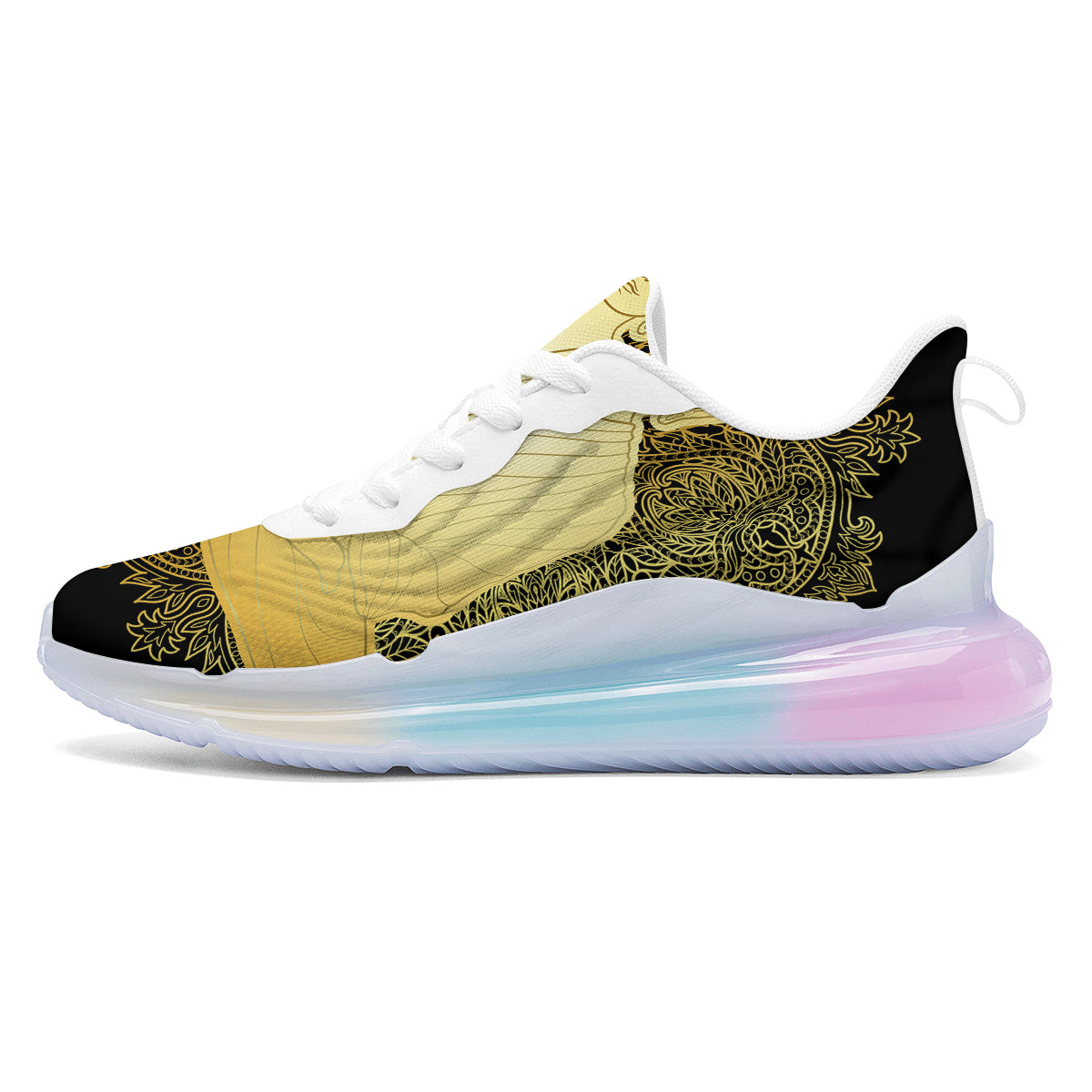 Mandala Buddha Statue Print Running Sneakers-grizzshop