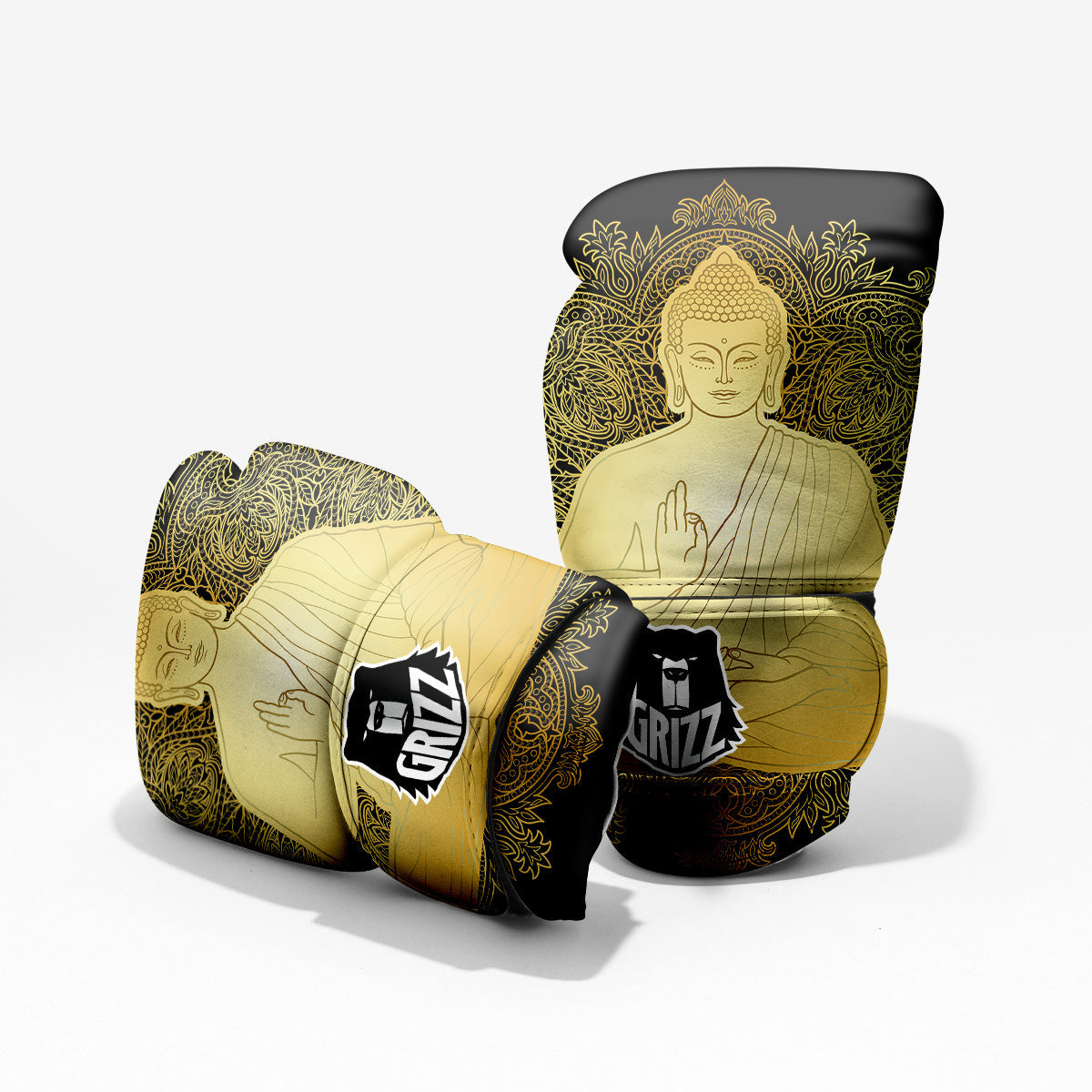 Mandala Buddha Statue Print Pro Boxing Glove