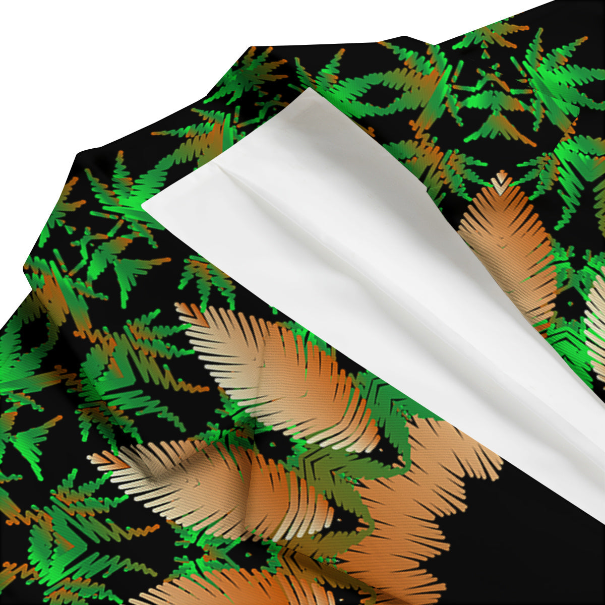 Mandala Cannabis Leaf Print Men's Blazer-grizzshop