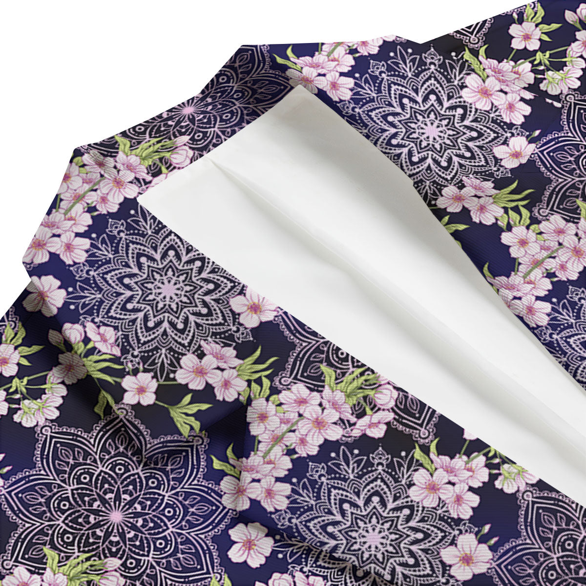 Mandala Cherry Blossom Men's Blazer-grizzshop