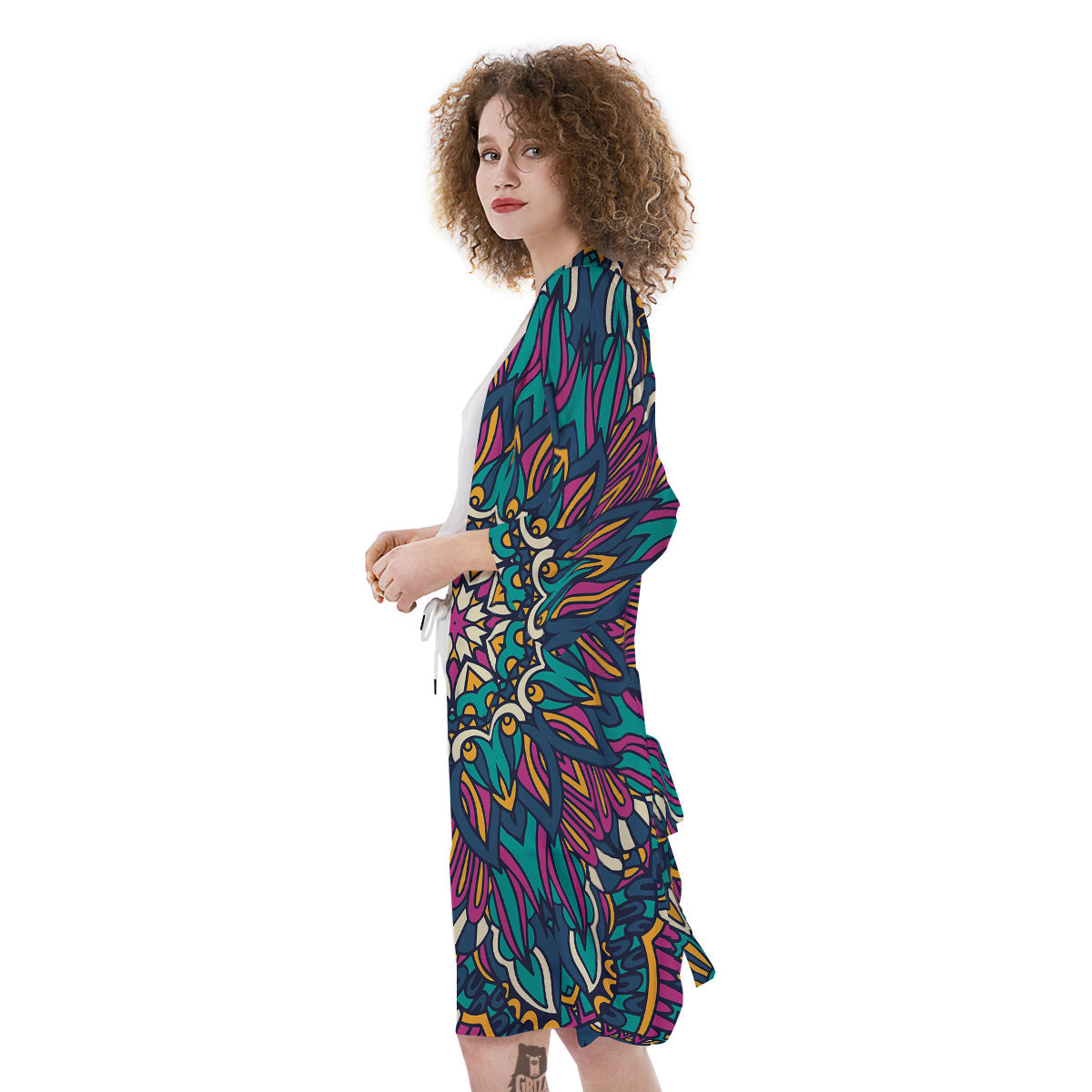 Mandala Coloful Print Kimono-grizzshop