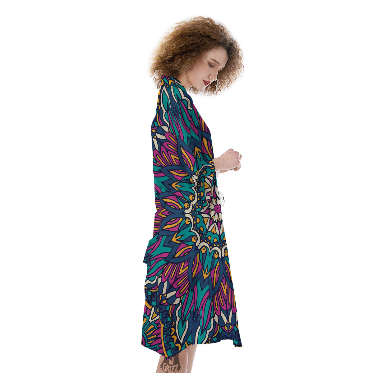 Mandala Coloful Print Kimono-grizzshop